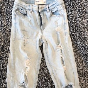 Ripped light wash jeans